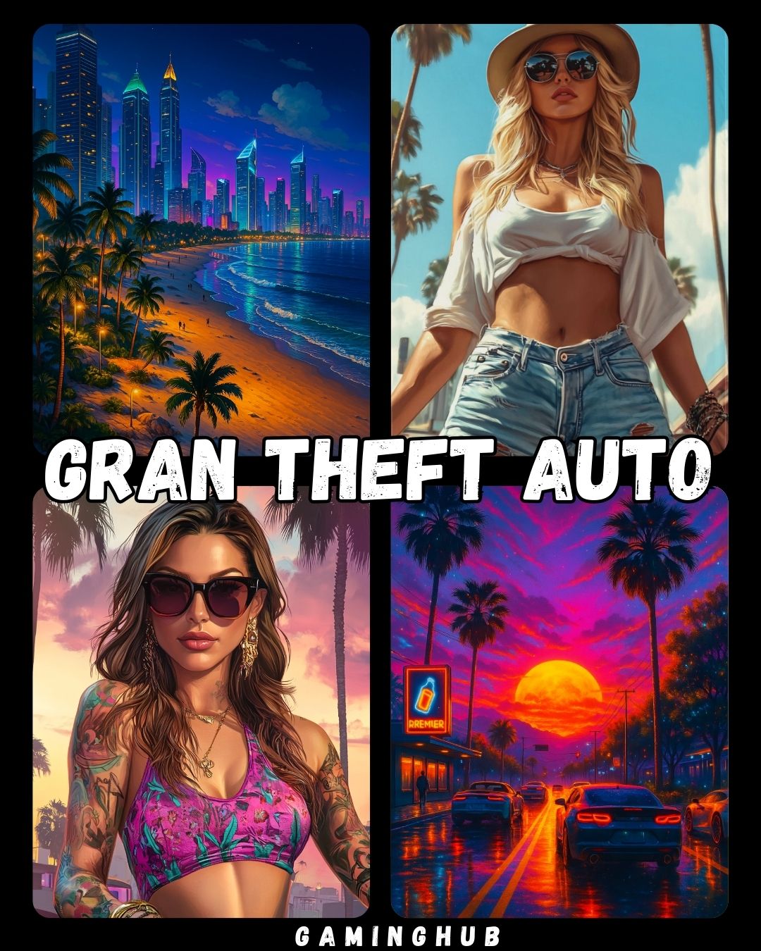 Univers GTA - Drapeaux muraux gaming