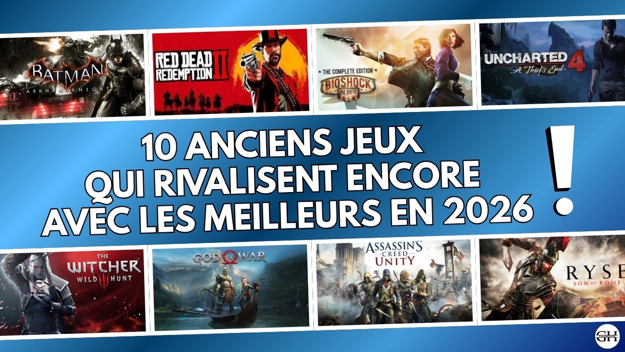 Montage de dix anciens jeux qui rivalisent encore avec les meilleurs en 2026